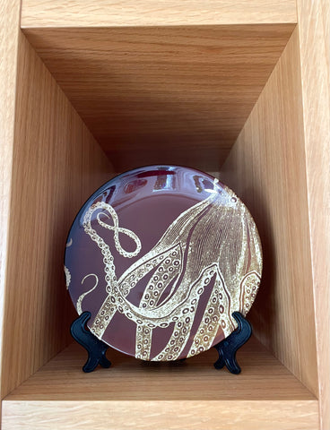 Golden Octopus Decorative plate
