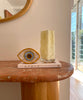 Textured Butter Handmade Glass Vase