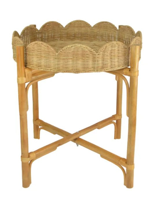 Rattan Side Table 46x56cm Natural