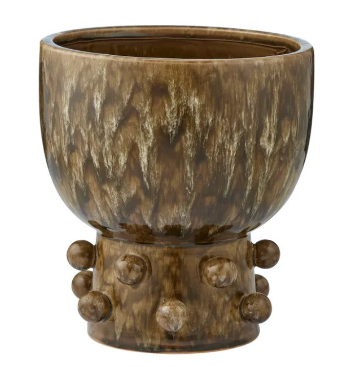 Ceramic Polka Footed Pot
