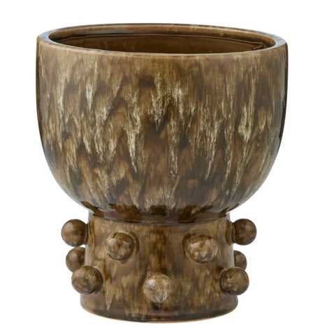Ceramic Polka Footed Pot