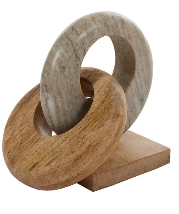 Marble Wood Chain Sculpture