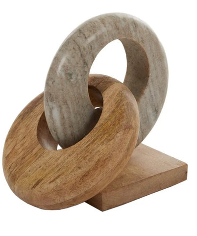 Marble Wood Chain Sculpture