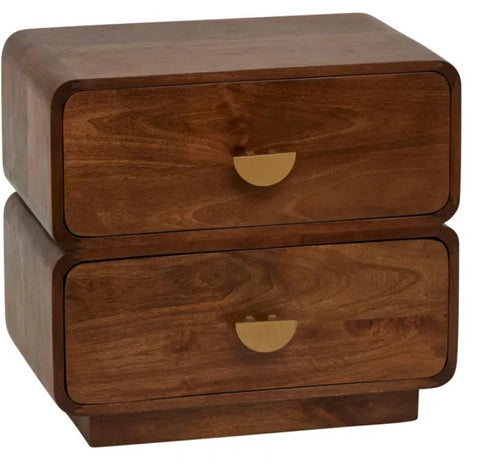 Walnut luxe bedside table