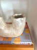 Small Capiz Shell Horn Vase - White