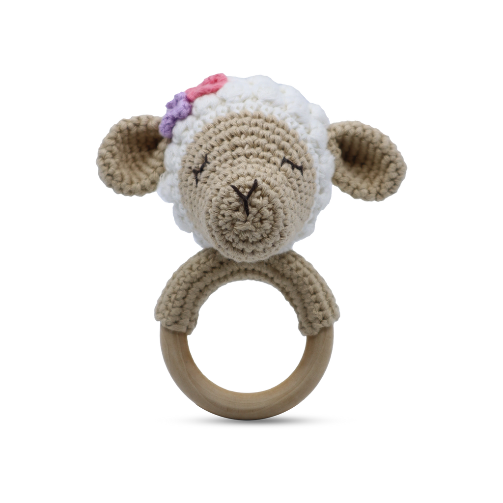 Lamb - Ring Rattle (optional hamper add-on)