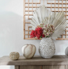 Spiked Ceramic Cactus Vase - Natural