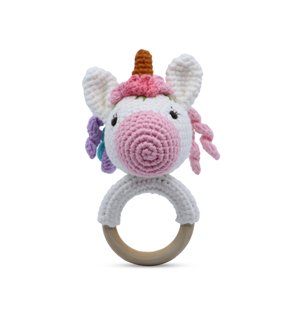 Unicorn - Ring Rattle (optional hamper add-on)