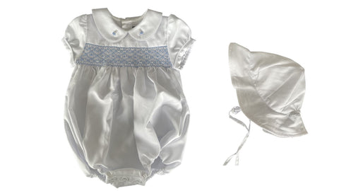 Smox Rox - Darcy Embroided Romper with matching hat (boys)