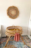 Raffia & Seagrass round wall hanging - Rust