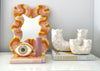 Set of 2 Capiz Shell Horn Vase - White