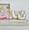 Small Capiz Shell Horn Vase - White