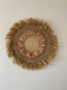 Raffia & Seagrass round wall hanging - Rust