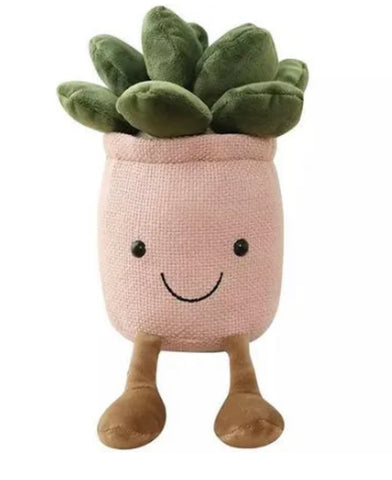 Pink Cactus Face Plush Toy