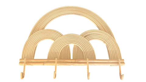 Rattan Rainbow Wall Hanging Rack - Large