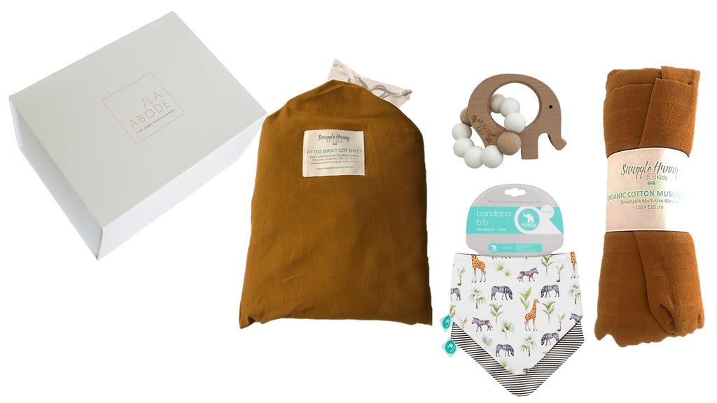 Turmeric Baby Gift Set - with fitted cot sheets